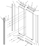 HANDLES & TRIM Diagram and Parts List for JCB2282KTW  Jenn-Air Refrigerator