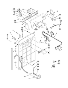 Controls And Rear Panel Parts Diagram and Parts List for ATW4475XQ0  Admiral Washer