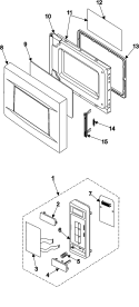 Part Location Diagram of DE64-00247A Samsung WINDOW-DISPLAY;MW1450,SA