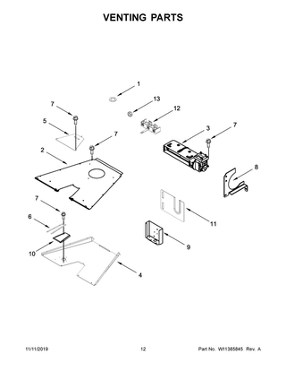 Venting Parts Diagram and Parts List for JDSP548HM00  Maytag Range