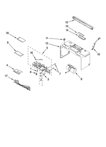 Cabinet And Air Flow Parts Diagram and Parts List for JMV8208BAB17  Jenn-Air Microwave