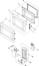 Part Location Diagram of DE64-40242B Samsung DOOR-A;300G,ABS,L450,-,-