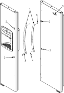 HANDLES (MSD2359KES) Diagram and Parts List for MSD2359KES  Maytag Refrigerator