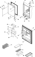 Part Location Diagram of WP12658539SQ Whirlpool DOOR ASSEMBLY SS