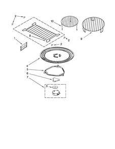 Turntable Parts Diagram and Parts List for MMV6180WS1  Maytag Microwave