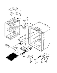Refrigerator Liner Parts Diagram and Parts List for MFT2771WEM3  Maytag Refrigerator