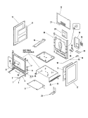 CABINET Diagram and Parts List for JER8885QAB  Jenn-Air Range