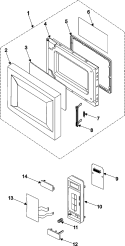 Part Location Diagram of DE64-00201A Samsung WINDOW-DISPLAY;NC2000-1(