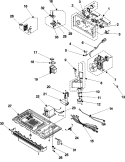 INTERNAL CONTROLS / LATCH ASY / BASE Diagram and Parts List for MT1044BB  Maytag Microwave