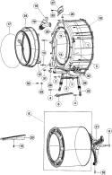 TUB - FRONT Diagram and Parts List for MAH8700AWM  Maytag Washer