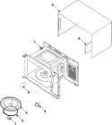 BODY / CAVITY / ELEMENTS Diagram and Parts List for ME1280STC  Magic Chef Microwave