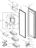 REFRIGERATOR DOOR (INTERIOR) Diagram and Parts List for JSD2697KEY  Jenn-Air Refrigerator