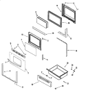 DOOR / DRAWER (SERIES 10) Diagram and Parts List for LER3330AAW  Admiral Range