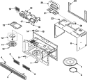 BODY / CAVITY / ELEMENTS Diagram and Parts List for SMH4150BD  Maytag Microwave