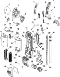 UPPER ASSEMBLY Diagram and Parts List for U8171950  Hoover Upright Vacuum