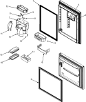 DOORS (INNER) Diagram and Parts List for JBC2088HTW  Jenn-Air Refrigerator