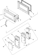 CONTROL PANEL / DOOR ASSEMBLY Diagram and Parts List for SMV9165BC  Maytag Microwave
