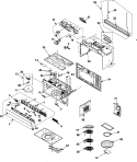 BODY / CAVITY / ELEMENTS Diagram and Parts List for SMV9165BC  Maytag Microwave