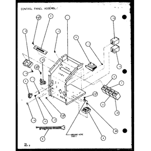 Control Panel Assembly 4 Diagram and Parts List for PTC07300ER P9812501R Amana Air Conditioner