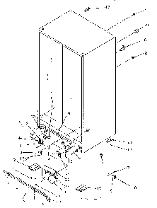 Drain System And Rollers Diagram and Parts List for SSD21SL-P1193901WL  Amana Refrigerator