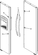 HANDLES Diagram and Parts List for PSD262LHEZ  Maytag Refrigerator