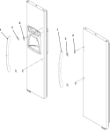 HANDLES AND TRIM SERIES 50+ Diagram and Parts List for ASD2620HRB  Amana Refrigerator