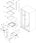 Part Location Diagram of 67004246 Whirlpool Crisper Shelf Glass