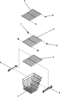 FREEZER SHELVES Diagram and Parts List for CS26G9DW  Crosley Refrigerator