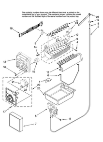 Icemaker Parts Diagram and Parts List for JFC2070KRS12  Jenn-Air Refrigerator