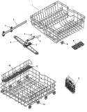 Part Location Diagram of 99002017 Whirlpool Single Rack Cap - Light Gray