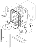 TUB Diagram and Parts List for MDB6601AWQ  Maytag Dishwasher