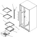 REFRIGERATOR SHELVES Diagram and Parts List for CS26G9DW  Crosley Refrigerator