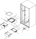 CRISPER ASSEMBLY Diagram and Parts List for CS26G9DW  Crosley Refrigerator