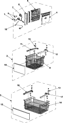 Part Location Diagram of DA97-02797A Samsung Assembly-WIRE BASKET LOW;W2-