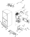 MACHINE COMPARTMENT AND CABINET BACK Diagram and Parts List for RB215LASH  Maytag Refrigerator