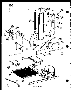 Exterior Parts Diagram and Parts List for TSC-18E-L-P74568-3WL  Amana Refrigerator