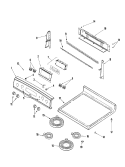 CONTROL PANEL / TOP ASSEMBLY Diagram and Parts List for PER3724ACW  Maytag Range