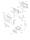 DOOR / DRAWER Diagram and Parts List for PER3524ACW  Maytag Range