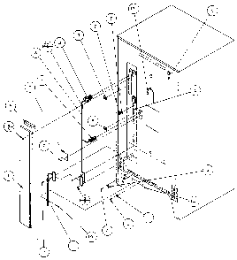 Cabinet Diagram and Parts List for 85861-P1117302W  Amana Refrigerator