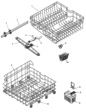 TRACK & RACK ASSEMBLY Diagram and Parts List for MDBH945AWB  Maytag Dishwasher