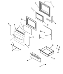 DOOR / DRAWER Diagram and Parts List for MER5552AAB  Maytag Range