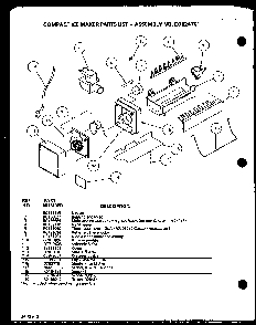 Compact Ice Maker Diagram and Parts List for 86065E-P1125514WE  Amana Refrigerator