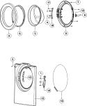 Part Location Diagram of WP8182634 Whirlpool Washer Door Lock Latch