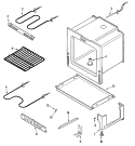 OVEN / BASE Diagram and Parts List for MER5520AAQ  Maytag Range