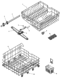 TRACK & RACK ASSEMBLY Diagram and Parts List for MDBTT50AWW  Maytag Dishwasher