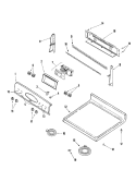 CONTROL PANEL / TOP ASSEMBLY Diagram and Parts List for MER5751BAS  Maytag Range