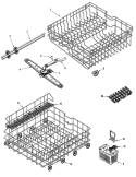 TRACK & RACK ASSEMBLY Diagram and Parts List for MDBTT60AWS  Maytag Dishwasher