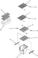 FREEZER SHELVES Diagram and Parts List for CS26G3W  Crosley Refrigerator