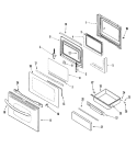 DOOR / DRAWER (STL) Diagram and Parts List for MGR5765QDS  Maytag Range