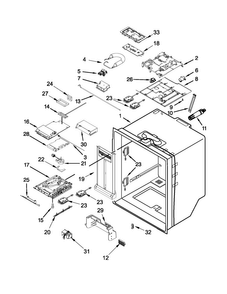 Refrigerator Liner Parts Diagram and Parts List for MFT2672AEW11  Maytag Refrigerator